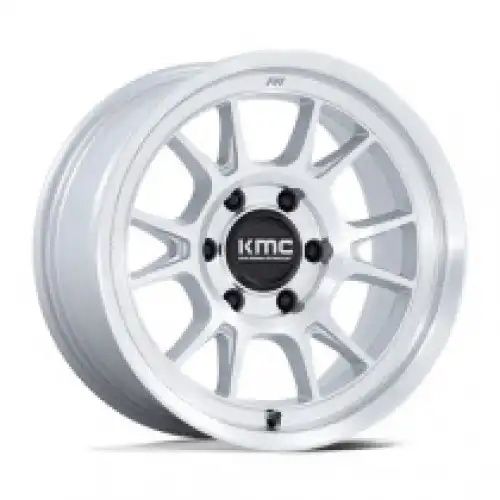 KMC KM729 RANGE GLOSS SILVER W/ MACHINED FACE 6x135 17R 8.5 87.1 BNK