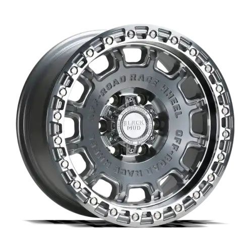 Black Mud M530 Silver Machined Face 6x139.7 17R 8.5 100,1 0