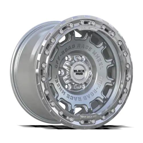 Black Mud M530B Silver Machined Face 6x139.7 17R 8.5 100,1 0
