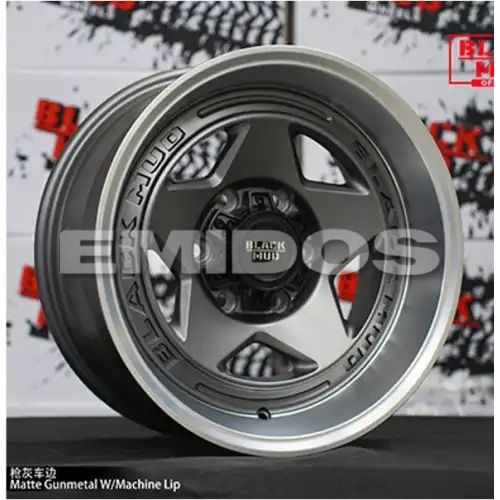 Black Mud M550 Matte Gunmetal/Machined lip 6x139.7 18R 8.5 100,1 0