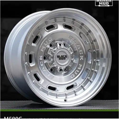 Black Mud M580C Silver Machined Face 6x139.7 18R 8.5 100,1 0