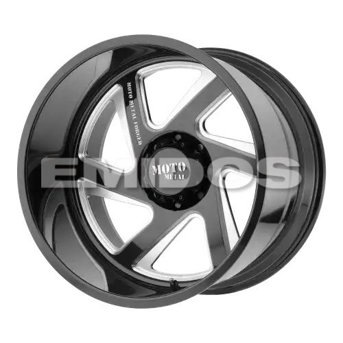 Moto Metal MO400 GLOSS BLACK MILLED 8x180 22R 14 124.2 -76