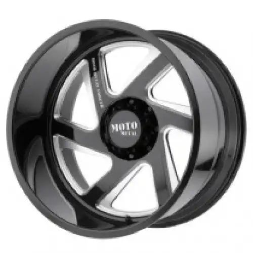 Moto Metal MO400 GLOSS BLACK MILLED 8x165.1 24R 14 125.1 -76