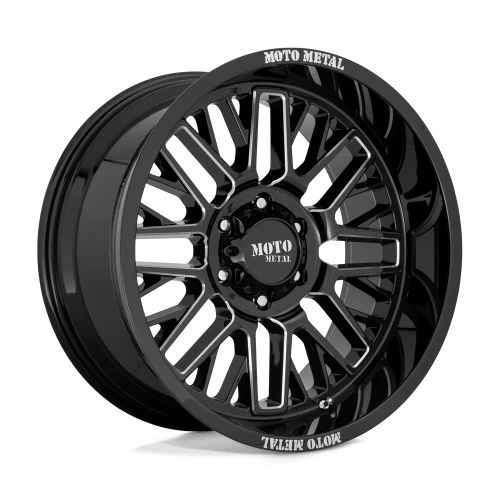 Moto Metal MO802 WARLOCK GLOSS BLACK MILLED 6x135 22R 10 87.1 -18