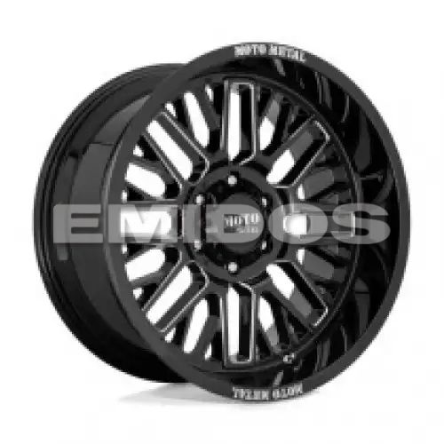 Moto Metal MO802 WARLOCK GLOSS BLACK MILLED 8x170 22R 10 125.1 -18