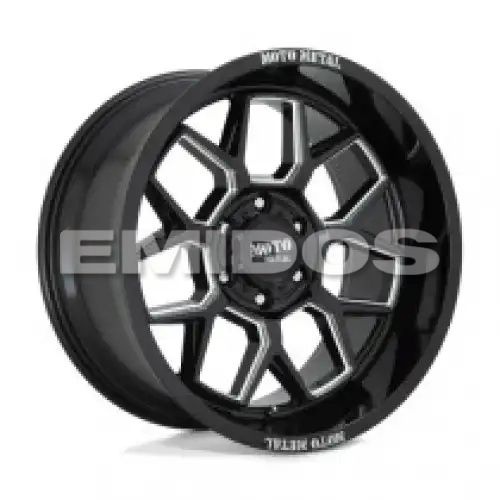 Moto Metal MO803 BANSHEE GLOSS BLACK MILLED 5x139.7 20R 10 78.1 -18