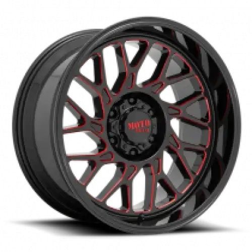 Moto Metal MO805 GLOSS BLACK MILLED W/ RED TINT 8x170 22R 10 125.1 -18