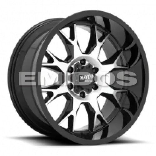 Moto Metal MO806 GLOSS BLACK MACHINED 8x165.1 20R 9 125.1 BNK