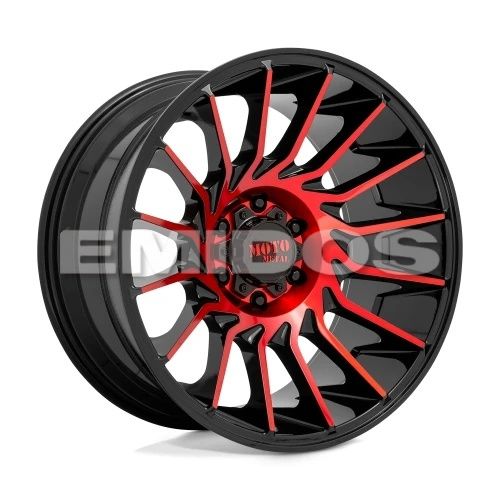 Moto Metal MO807 GLOSS BLACK MACHINED W/ RED TINT 6x139.7 22R 10 106.1 -18
