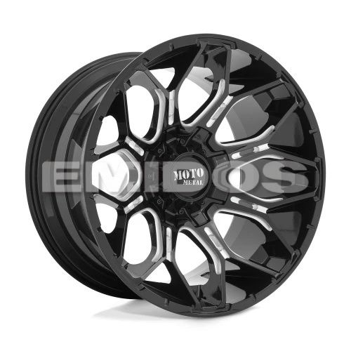 Moto Metal MO808 SNIPER GLOSS BLACK MILLED 8x180 20R 10 124.2 -18