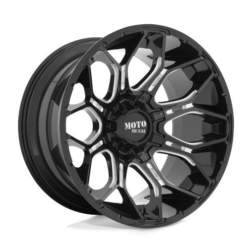 Moto Metal MO808 SNIPER GLOSS BLACK MILLED 8x180 20R 9 124.2 BNK