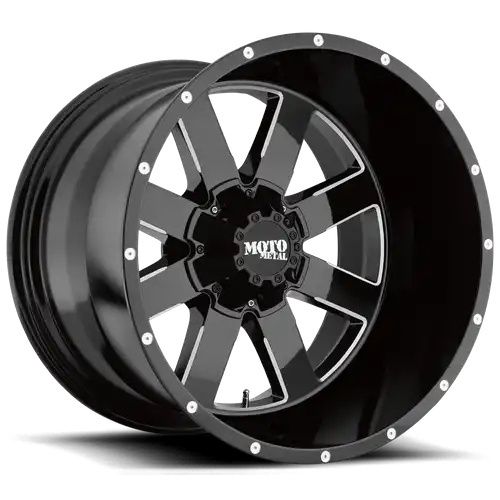 Moto Metal MO962 GLOSS BLACK MILLED 8x180 20R 10 124.2 -24