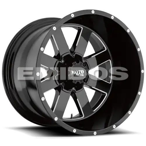 Moto Metal MO962 GLOSS BLACK MILLED 8x180 20R 10 124.2 -24