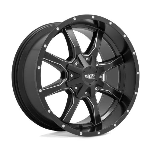 Moto Metal MO970 SEMI GLOSS BLACK MILLED 8x165.1 20R 9 125.1 BNK