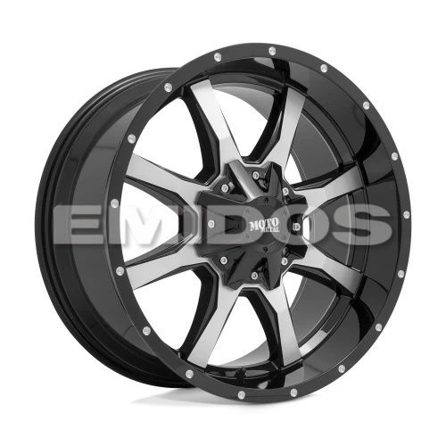 Moto Metal MO970 GLOSS BLACK W/ MACHINED FACE 8x165.1 17R 9 125.1 12