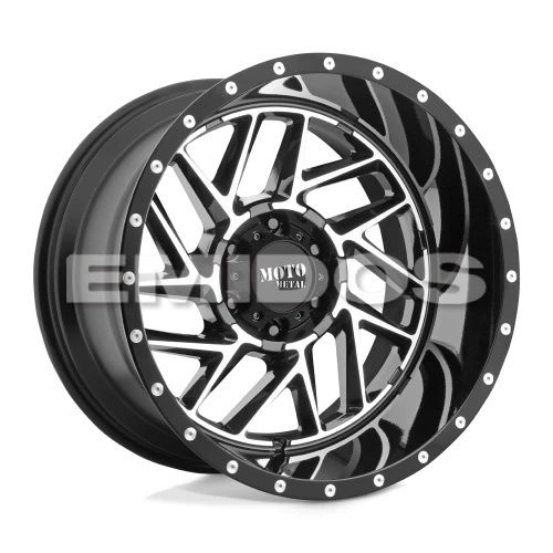 Moto Metal MO985 BREAKOUT GLOSS BLACK MACHINED 8x165.1 20R 9 125.1 BNK