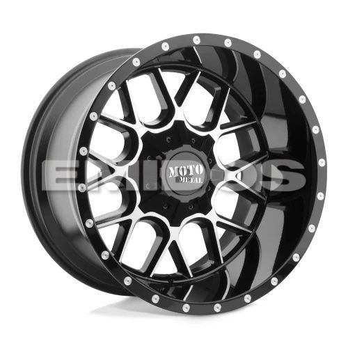 Moto Metal MO986 SIEGE GLOSS BLACK MACHINED 8x165.1 20R 9 125.1 18