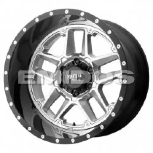 Moto Metal MO987 SENTRY GLOSS SILVER CENTER W/ GLOSS BLACK LIP 5x127 22R 10 71.5 -18