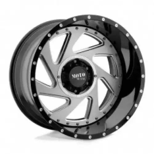 Moto Metal MO989 CHANGE UP GLOSS BLACK MILLED W/ BRUSHED INSERTS 6x135 20R 12 87.1 -44