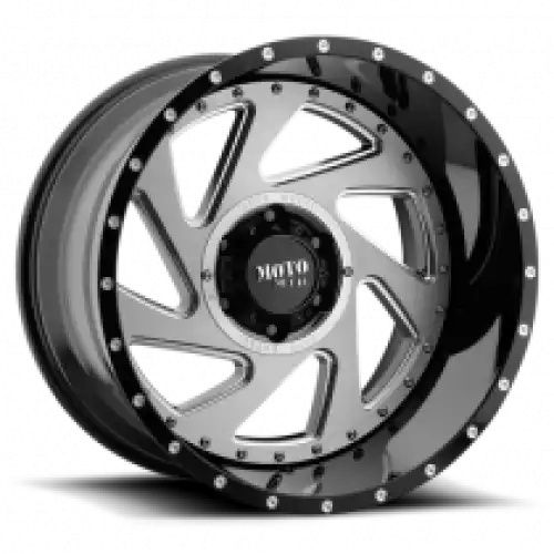 Moto Metal MO989 CHANGE UP GLOSS BLACK MILLED W/ BRUSHED INSERTS 6x139.7 20R 12 106.1 -44