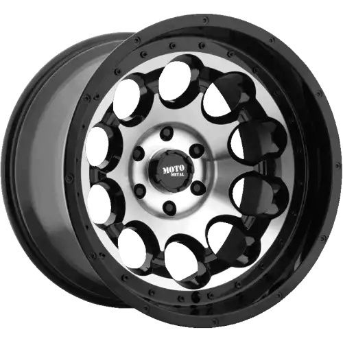 Moto Metal MO990 ROTARY GLOSS BLACK MACHINED 8x170 20R 9 125.1 BNK