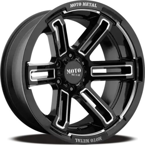 Moto Metal MO991 RUKUS GLOSS BLACK MILLED 8x180 20R 9 124.2 BNK
