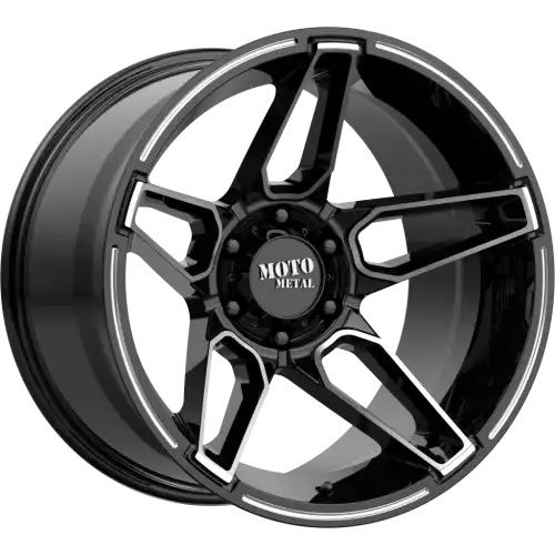 Moto Metal MO994 FANG GLOSS BLACK MACHINED 8x180 20R 12 124.2 -44