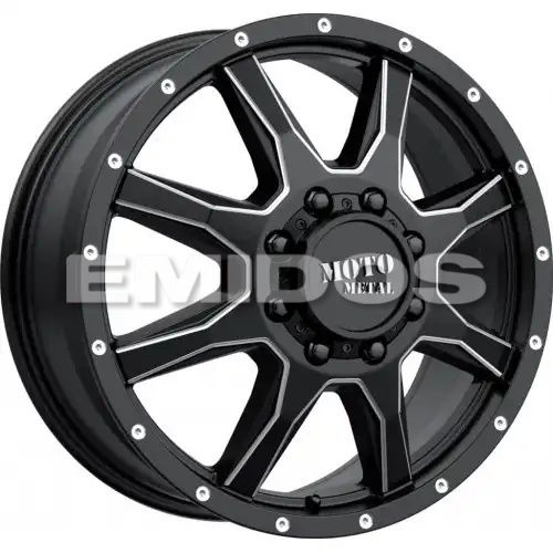 Moto Metal MO995 SATIN BLACK MILLED - FRONT 8x165.1 17R 6.5 125.1 111