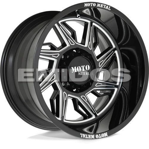 Moto Metal MO997 HURRICANE GLOSS BLACK MILLED - RIGHT DIRECTIONAL 8x180 20R 12 124.2 -44