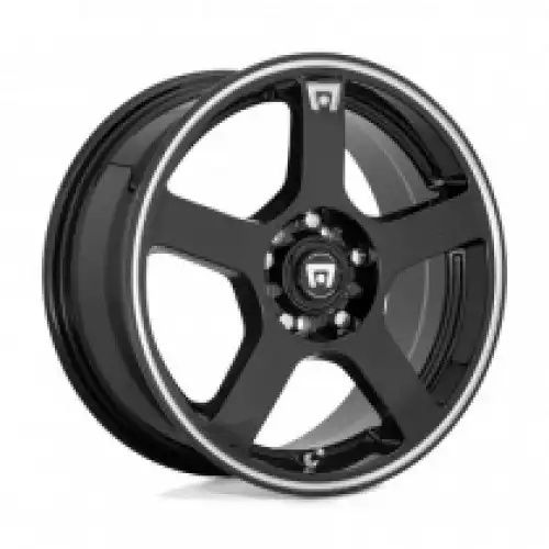 Motegi Racing MR116 FS5 GLOSS BLACK W/ MACHINED FLANGE 4x100/114.3 15R 6.5 72.56 40