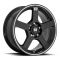 Motegi Racing MR116 FS5 GLOSS BLACK W/ MACHINED FLANGE 5x114.3/120 18R 8 74.1 45