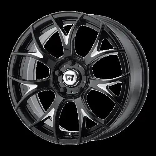 Motegi Racing MR126 GLOSS BLACK W/ MILLED ACCENTS 5x100 19R 8.5 72.56 40