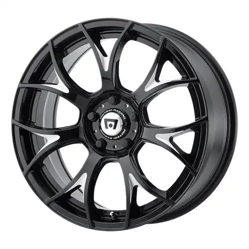 Motegi Racing MR126 GLOSS BLACK W/ MILLED ACCENTS 5x114.3 19R 9.5 72.56 40