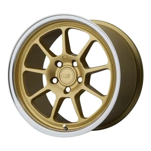 Motegi Racing MR135 GOLD CENTER W/ MACHINED LIP 5x112 17R 8.5 72.56 45