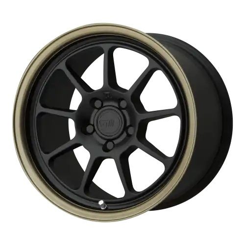 Motegi Racing MR135 MATTE BLACK CENTER W/ BRONZE LIP 5x114.3 18R 8.5 72.56 15