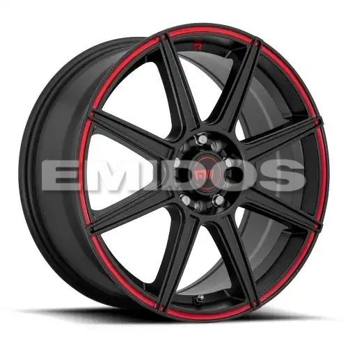 Motegi Racing MR142 CS8 SATIN BLACK W/ RED STRIPE 4x100/108 15R 6.5 72.56 40