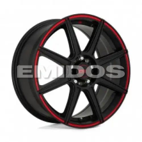 Motegi Racing MR142 CS8 SATIN BLACK W/ RED STRIPE 5x110/115 17R 7 72.56 40