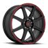 Motegi Racing MR142 CS8 SATIN BLACK W/ RED STRIPE 5x112/114.3 17R 7 72.56 40