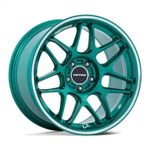 Motegi Racing MR158 TSUBAKI HOKKAIDO GREEN W/ MACHINED LIP 5x114.3 18R 8.5 72.56 35