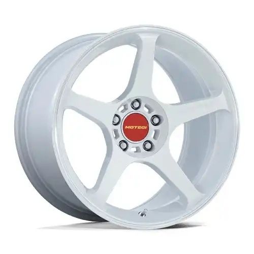 Motegi Racing MR159 BATTLE V MATSURI WHITE PEARL W/ MACHINED LIP STRIPE 5x114.3 18R 9.5 72.56 BNK