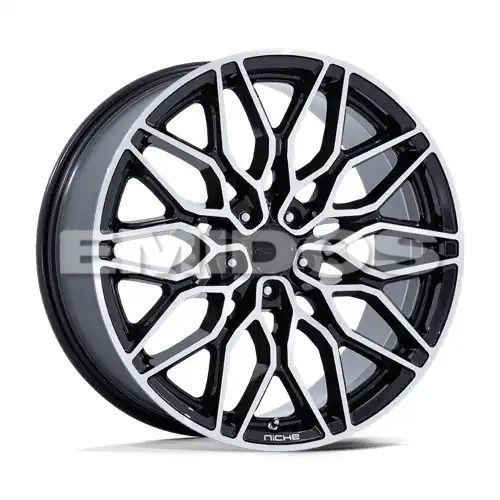 Niche NC277 CALABRIA 5 GLOSS BLACK MACHINED 5x112 22R 9 66.56 27