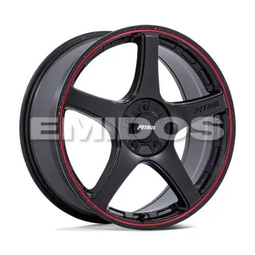 Petrol PE003 P2E MATTE BLACK W/ RED LIP 5x112/120 18R 8 74.1 35