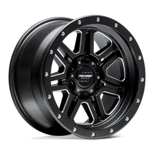 Pro Comp PA62 APEX SATIN BLACK MILLED 6x139.7 17R 9 108 -6