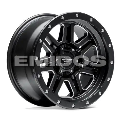 Pro Comp PA62 APEX SATIN BLACK MILLED 6x139.7 17R 9 108 -6