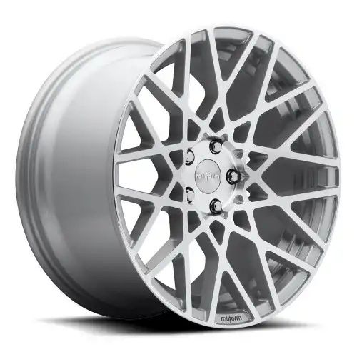 ROTIFORM R110 BLQ GLOSS SILVER MACHINED 5x100 18R 8.5 57.1 35