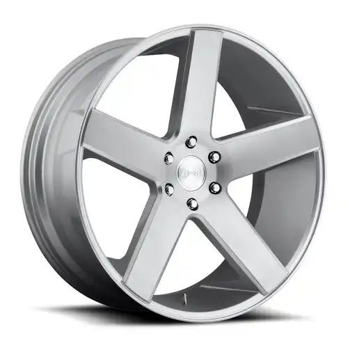 DUB S218 BALLER GLOSS SILVER BRUSHED 5x127 22R 9.5 78.1 11