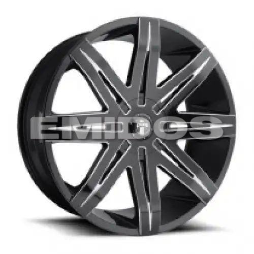 DUB S227 STACKS GLOSS BLACK MILLED 5x114.3/120 22R 9.5 72.56 33