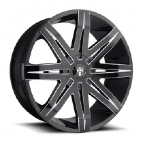 DUB S227 STACKS GLOSS BLACK MILLED 5x127/139.7 24R 9.5 78.1 25