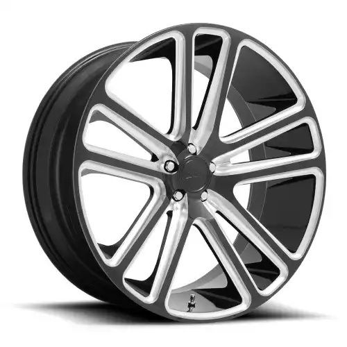 DUB S255 FLEX GLOSS BLACK MILLED 5x115 24R 10 71.5 20