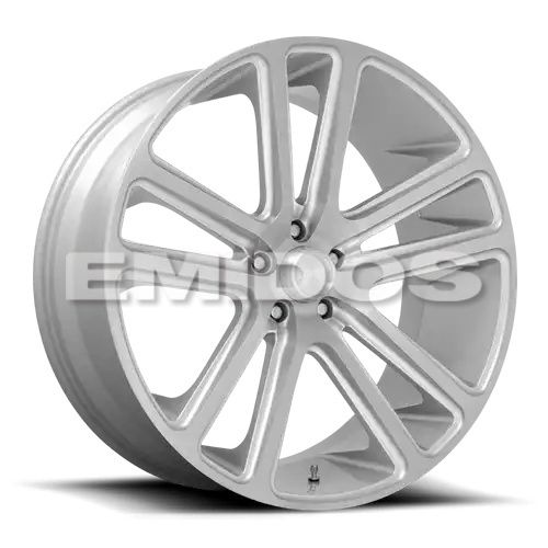 DUB S257 FLEX GLOSS SILVER BRUSHED FACE 6x135 22R 9.5 87.1 30